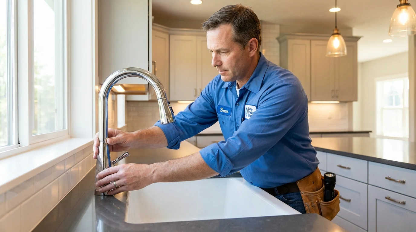Kitchen faucet installation by Johns Plumbing LLC in Sunderland