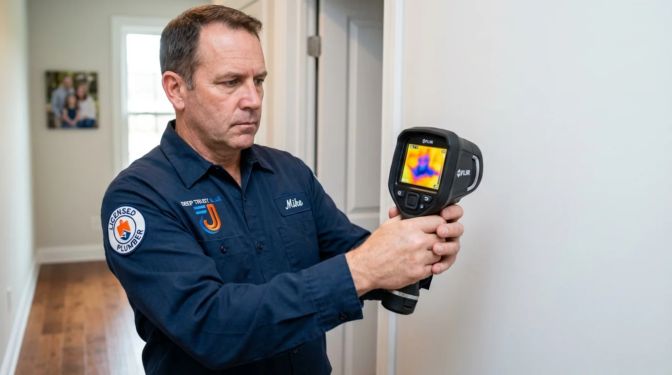 Thermal imaging leak detection by Johns Plumbing LLC in Sunderland